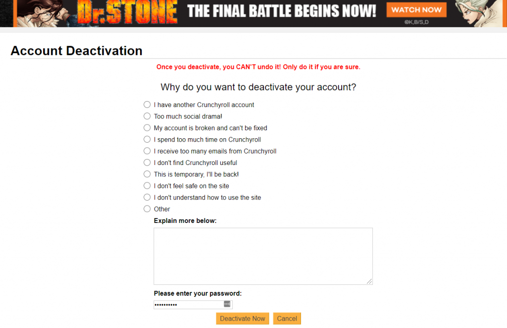 How to Cancel a Crunchyroll Membership or Free Account