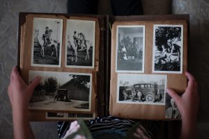 Photo of an old family photo album