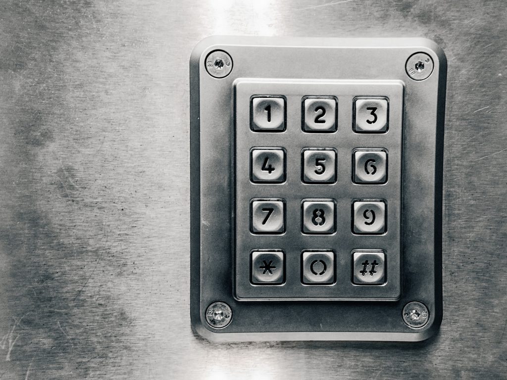 Image of a keypad to indicate a password is required.